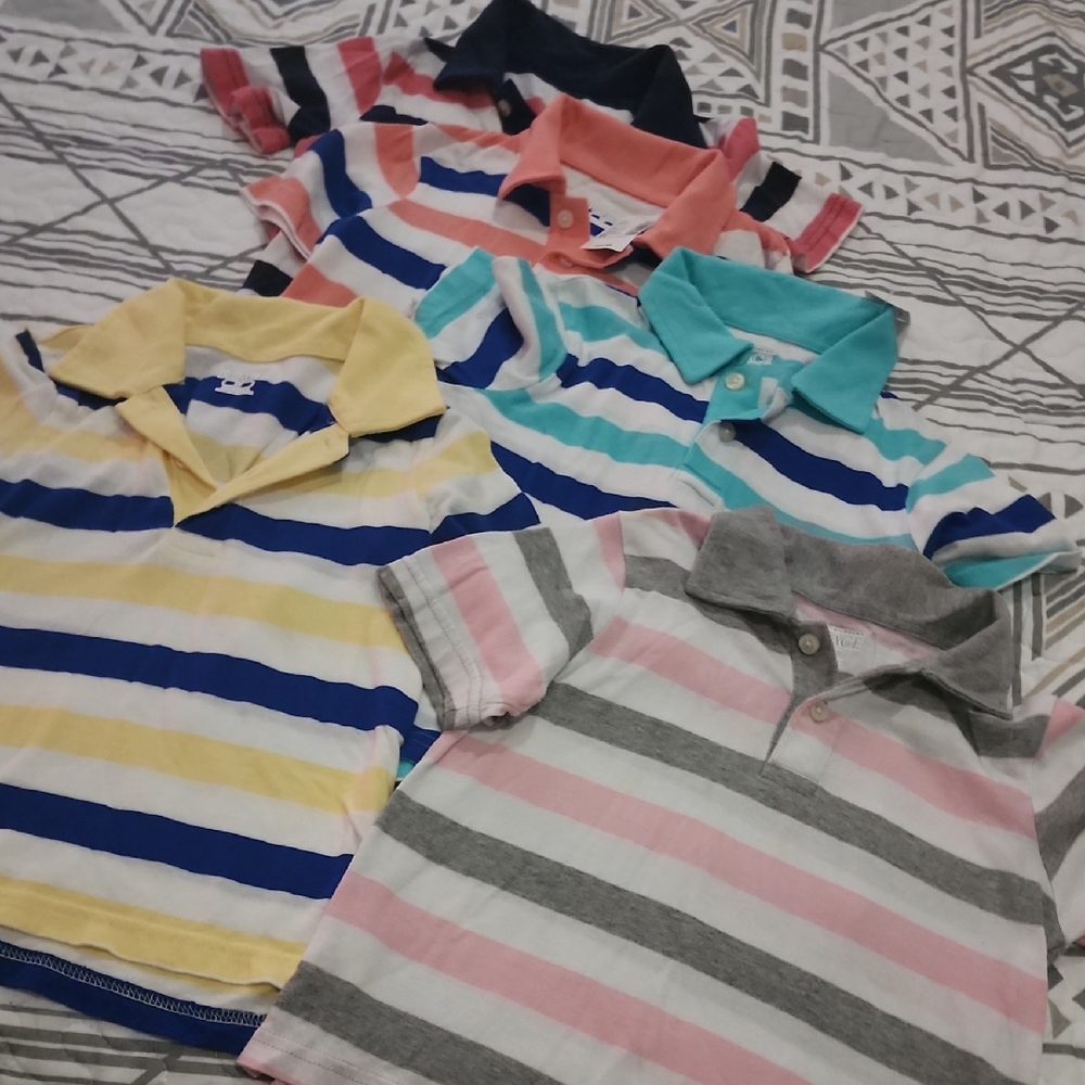 Colorful Striped Kids Polo Shirt Collection